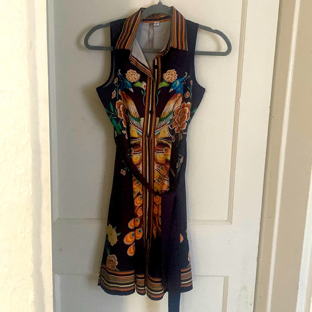 Wore once, super cut peacock dress